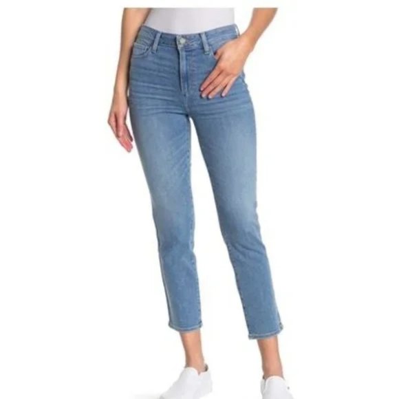 Paige Cropped Hoxton Slim Jeans - Picture 1 of 7